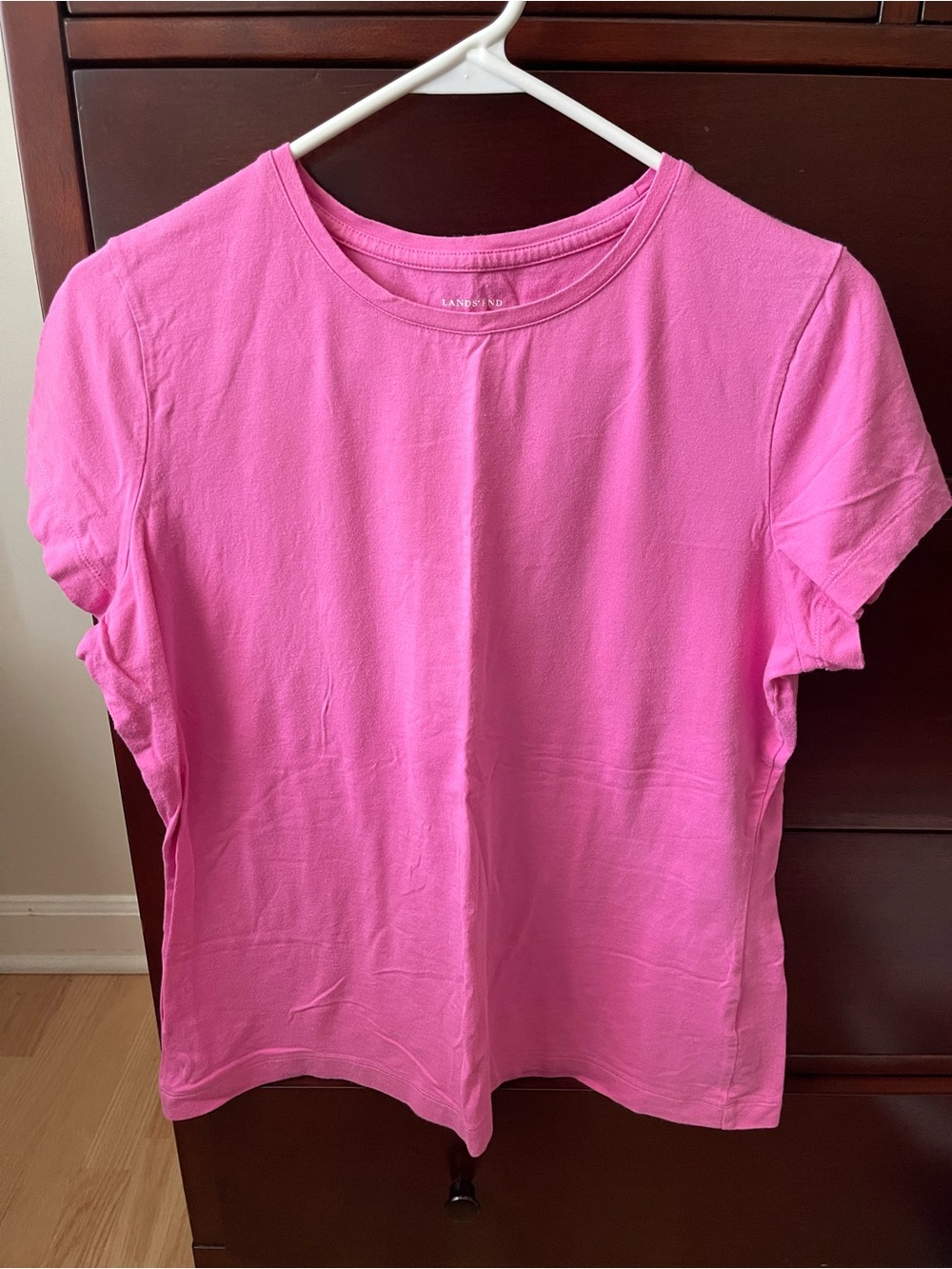 Lands' End Vibrant Pink Short-Sleeve Tee